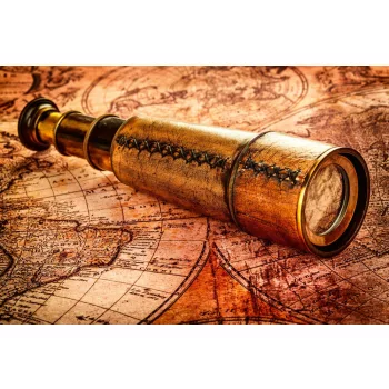 Vlies Fotótapéta - Vintage Spyglass - 375x250 cm