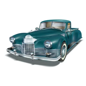 Vlies Fotótapéta - Blue Retro Car - 375x250 cm