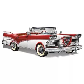 Vlies Fotótapéta - Cabriolet in Red and White - 375x250 cm