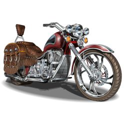 Vlies Fotótapéta - Classic Vintage Motorcycle - 375x250 cm