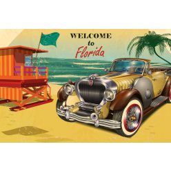 Vlies Fotótapéta - Florida Retro Poster - 375x250 cm