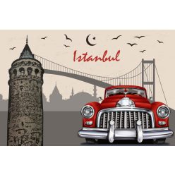 Vlies Fotótapéta - Istanbul Restro Poster - 375x250 cm