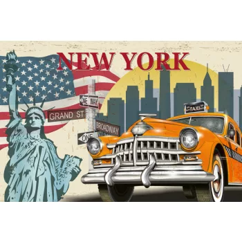 Vlies Fotótapéta - New York Taxi - 375x250 cm