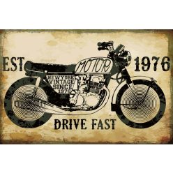 Vlies Fotótapéta - Retro Motorcycle Poster - 375x250 cm