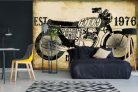 Vlies Fotótapéta - Retro Motorcycle Poster - 375x250 cm