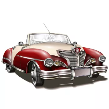 Vlies Fotótapéta - Vintage Cabriolet - 375x250 cm