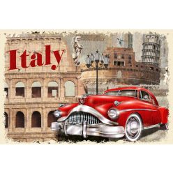 Vlies Fotótapéta - Vintage Italy Poster - 375x250 cm