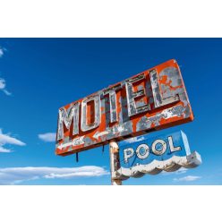 Vlies Fotótapéta - Old American Motel Sign - 375x250 cm