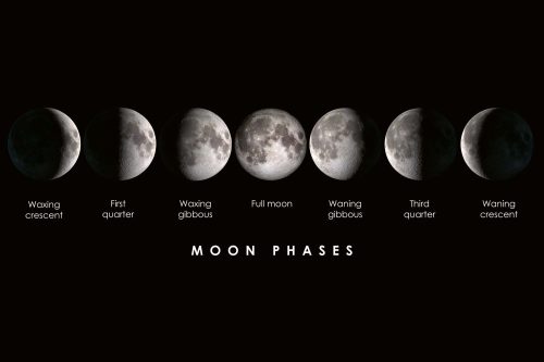 Vlies Fotótapéta - Moon phases - 375x250 cm