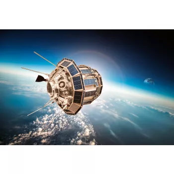 Vlies Fotótapéta - Orbiting satellite - 375x250 cm