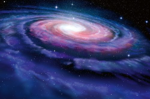 Vlies Fotótapéta - Spiral galaxy illustration - 375x250 cm