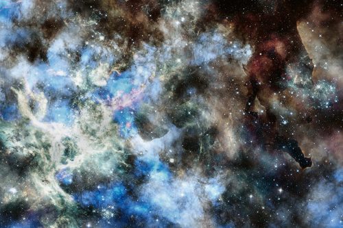 Vlies Fotótapéta - Colorful deep space - 375x250 cm
