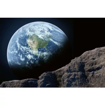Vlies Fotótapéta - Earth seen from moon - 375x250 cm