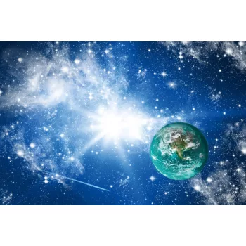 Vlies Fotótapéta - Earth and stars - 375x250 cm