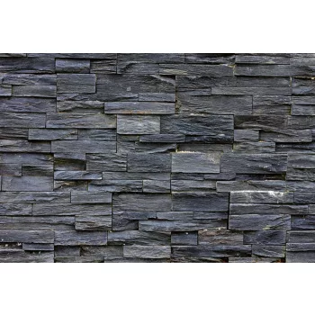 Vlies Fotótapéta - Slate stone wall - 375x250 cm