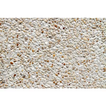 Vlies Fotótapéta - Gravel stone wall - 375x250 cm