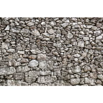 Vlies Fotótapéta - outdoor stone wall - 375x250 cm