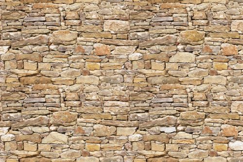 Vlies Fotótapéta - Stone wall rustic texture - 375x250 cm