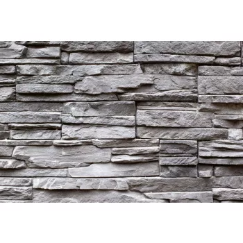 Vlies Fotótapéta - Texture of gray stone wall - 375x250 cm