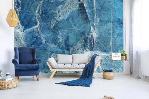 Vlies Fotótapéta - Blue texture of stone - 375x250 cm