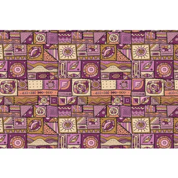Vlies Fotótapéta - Sewn pieces of fabric  - 375x250 cm