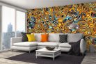 Vlies Fotótapéta - Colorful Abstract wavy image - 375x250 cm