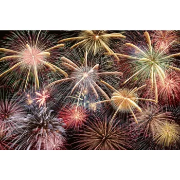   Vlies Fotótapéta - the fireworks in the night sky - 375x250 cm