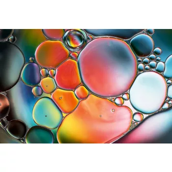   Vlies Fotótapéta - Water bubbles abstract colorful background - 375x250 cm