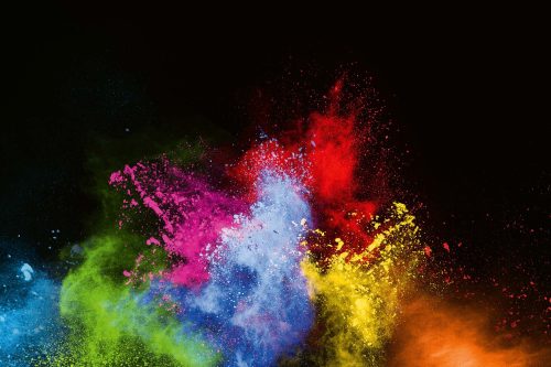Vlies Fotótapéta - Abstract colored dust - 375x250 cm
