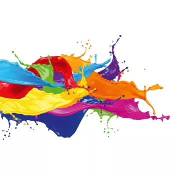  Vlies Fotótapéta - abstract color splash isolated - 375x250 cm