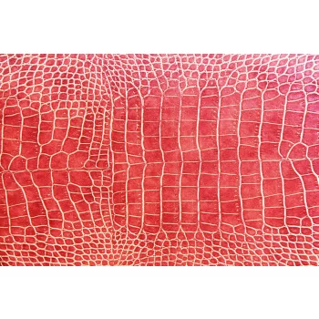 Vlies Fotótapéta - red crocodile skin texture - 375x250 cm
