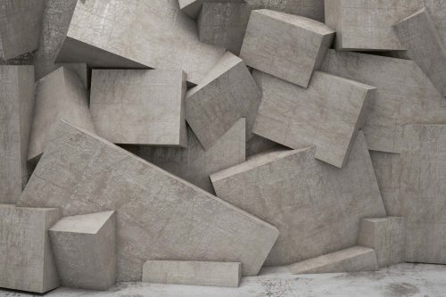 Vlies Fotótapéta - concrete 3D wall - 375x250 cm