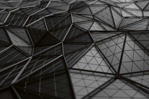 Vlies Fotótapéta - Abstract 3d rendering of black surface - 375x250 cm
