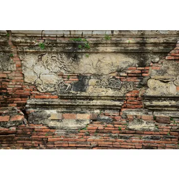   Vlies Fotótapéta - Brick wall Background of ancient building - 375x250 cm