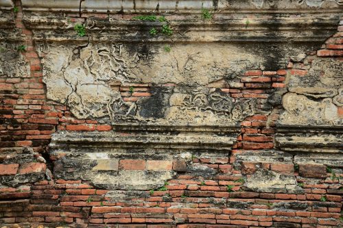 Vlies Fotótapéta - Brick wall Background of ancient building - 375x250 cm