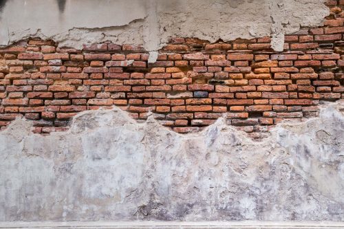 Vlies Fotótapéta - Empty Old Brick Wall Texture - 375x250 cm