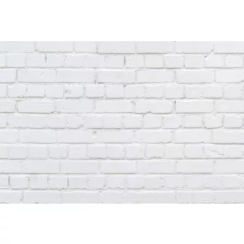 Vlies Fotótapéta - White wall of bricks - 375x250 cm