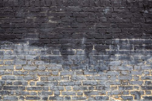 Vlies Fotótapéta - Old grey brick wall background - 375x250 cm