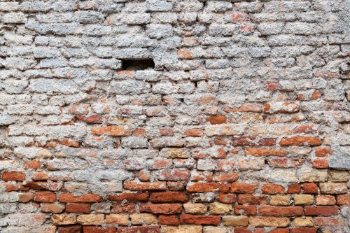 Vlies Fotótapéta - Ancient aged brick wall in Venice - 375x250 cm