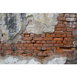   Vlies Fotótapéta - Old brick wall partially damaged - 375x250 cm