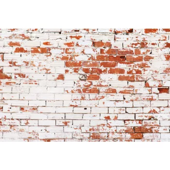 Vlies Fotótapéta - white brick wall - 375x250 cm