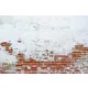 Vlies Fotótapéta -  Red Brick Wall With Sprinkled White Plaster  - 375x250 cm