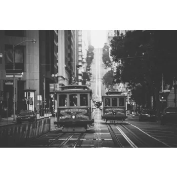 Vlies Fotótapéta - Historical cable cars - 375x250 cm
