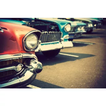 Vlies Fotótapéta - Cars in a row - 375x250 cm