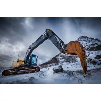 Vlies Fotótapéta - Old excavator - 375x250 cm