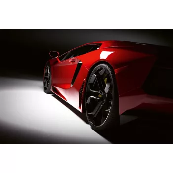 Vlies Fotótapéta - New red car - 375x250 cm