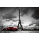 Vlies Fotótapéta - Eiffel tower with retro car - 375x250 cm