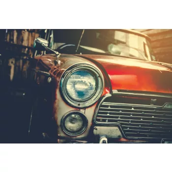   Vlies Fotótapéta - Headlight lamp vintage cars - 375x250 cm