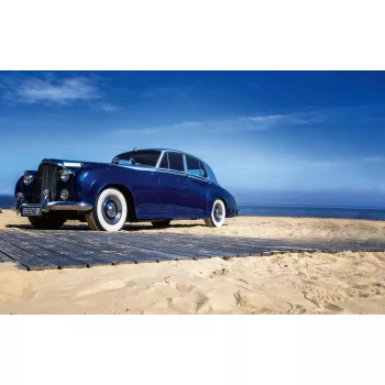   BLUE RETRO CAR fotótapéta, poszter, vlies alapanyag, 375x250 cm