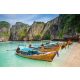 Vlies Fotótapéta - Boats parking at Maya bay - 375x250 cm